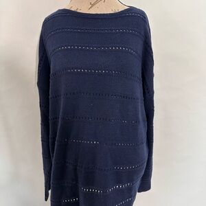 SHEIN Navy Knit Women's Sweater